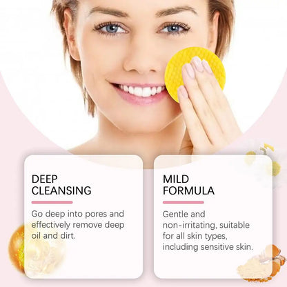 Turmeric Kojic Acid Facial Exfoliating Cleansing Pads Lemon deeply Cleansing skin brightening Whitening Cotton pad skin care